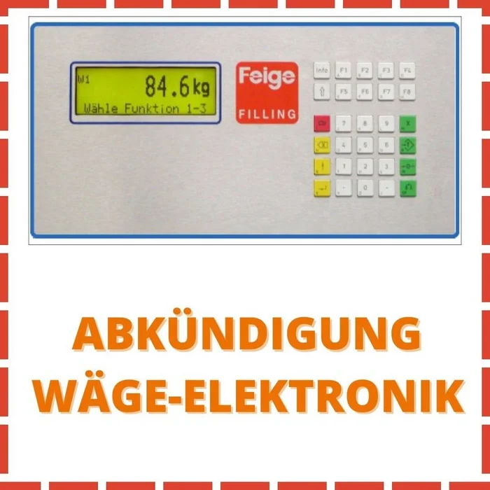 Informationsbild: Abkündigung Wäge-Elektronik